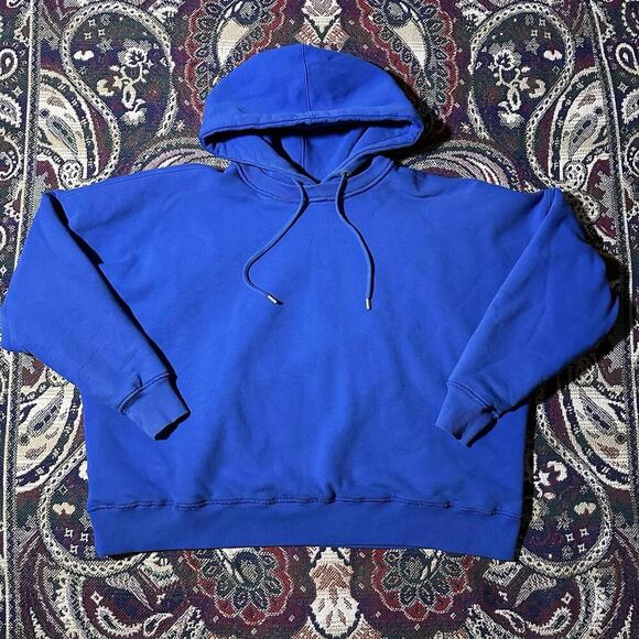 Heron Preston for Calvin Klein Reversible Heavyweight Blue Cotton Hoodie Size XS - Picture 1 of 9